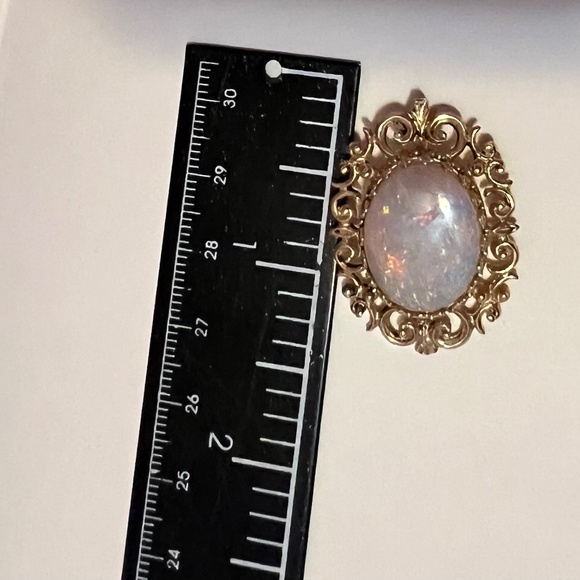 14k doublet opal pendant - Picture 4 of 8